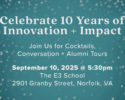 The E3 School - Celebration of 10 Years of Innovation + Impact