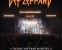 Poster for Def Leppard's Diamond Star Heroes: Live from Sheffield, with a lit stage and large crowd; includes 'One Night Only Live at the Leadmill' text at the bottom.