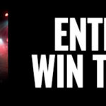 Promotional banner with George Thorogood & the Destroyers band photo on the left and bold 'ENTER TO WIN TICKETS' text on black on the right, for a ticket giveaway.