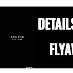 Promotional banner for Metallica flyaway to Vegas with a fiery circular logo, Sphere Las Vegas logo, and bold white text reading 'Details on Metallica Flyaway to Vegas' on a black background.