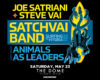 Concert poster announcing Joe Satriani and Steve Vai with the SatchVai Band and Animals as Leaders, May 23 at The Dome, Virginia Beach (Live Nation).