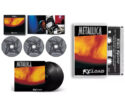 Metallica Reload box set with orange sunset artwork, three circular discs, booklet panels, and a cassette case side-by-side.